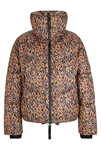 BOSS Damen C Pashini Wasserabweisende Steppjacke mit Chevron-Print Dunkelgelb 34 von BOSS