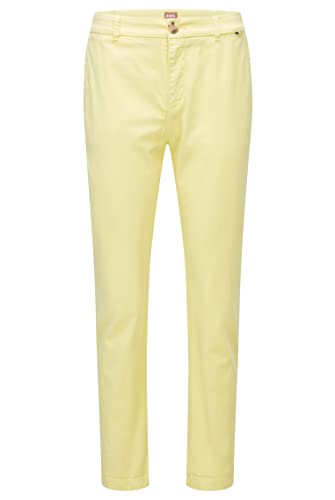 BOSS Damen C Tachini2-D Regular-Fit Chino aus gewaschener Stretch-Baumwolle Gelb 34 von BOSS