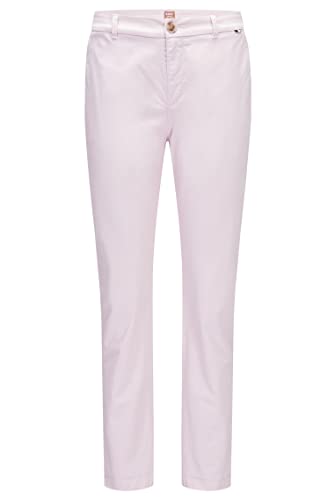 BOSS Damen C Tachini2-D Regular-Fit Chino aus gewaschener Stretch-Baumwolle Hellrosa 38 von BOSS