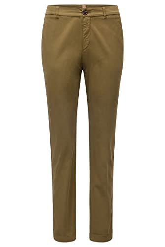 BOSS Damen C Tachini2-D Regular-Fit Chino aus gewaschener Stretch-Baumwolle von BOSS