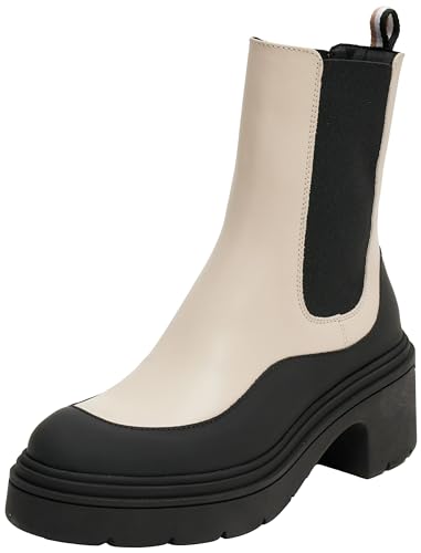 BOSS Damen Carol Chelsea-WC Bootie, Open White, 38 EU von BOSS