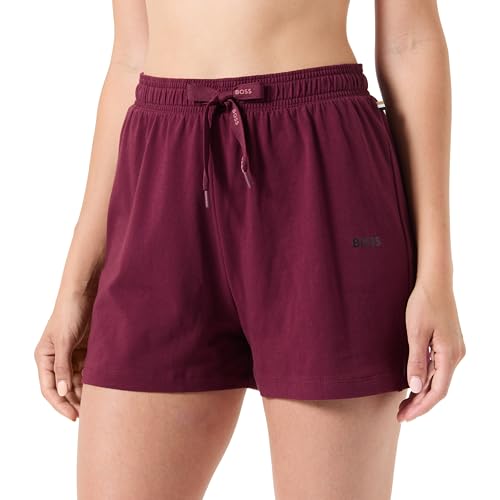 BOSS Damen Ci_Shorts Cw Pyjama Short, Dark Red601, L EU von BOSS