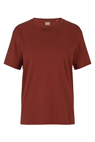 BOSS Damen Ecosa Relaxed-Fit T-Shirt aus Bio-Baumwoll-Jersey Rot XL von BOSS