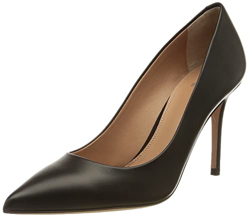 BOSS Damen Eddie Pump 90-C Pumps aus italienischem Leder mit spitzer Kappe Schwarz 37.5 Größe 37.5 von BOSS