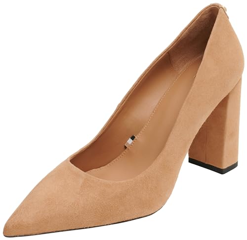 BOSS Damen Janet_ChPump90_SD Pump, Medium Beige, 37.5 EU von BOSS