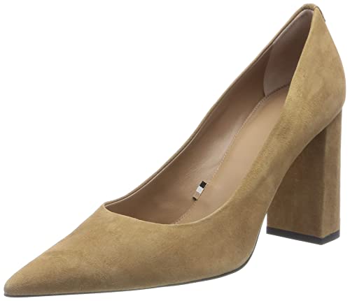 BOSS Damen Janet ChunkyPump 90S Pump, Medium Beige260, 38.5 EU von BOSS