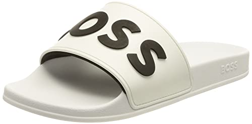 BOSS Damen Kirk rblg Slide, White100, 35 EU von BOSS