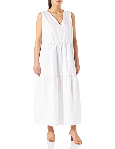 BOSS Damen C_ditesta Kleid, White100, L EU von BOSS