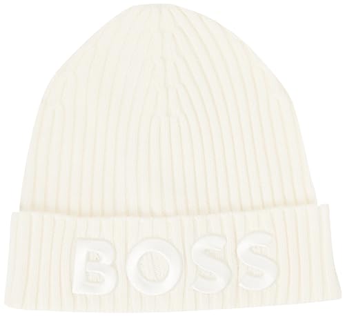 BOSS Damen Lara_hat Beanie, Open White118, One Size von BOSS