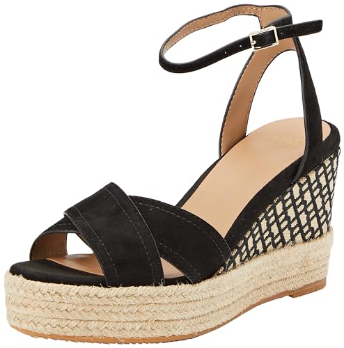 BOSS Damen Madeira_SAWDG_sdcveb Sandal, Black1, 36 EU von BOSS