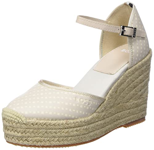 BOSS Damen Madeira_Wedge_mn Sandal, Light Beige275, 40 EU von BOSS