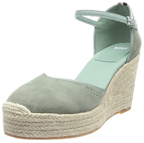 BOSS Damen Madeira_Wedge_sd Sandal, Open Green351, 35 EU von BOSS