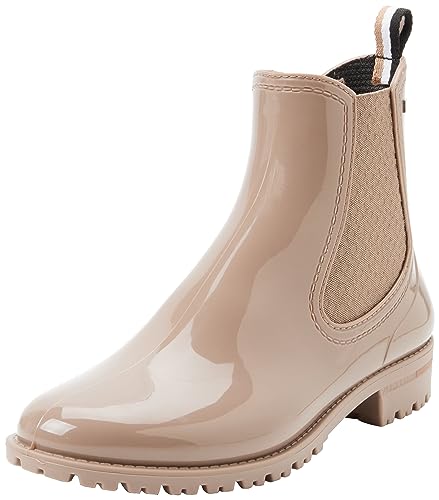 BOSS Damen Martha RainBootie-MN, Beige, 37 EU von BOSS