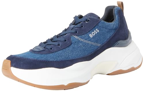 BOSS Damen Noa_Runn_dnsd Sneaker, Navy, 38 EU von BOSS