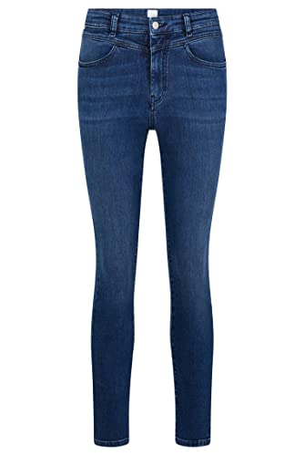 BOSS Damen Skinny Crop 4.0 Skinny-Fit Jeans aus blauem Super-Stretch-Denim Dunkelblau 25 von BOSS