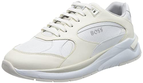 BOSS Damen Skylar Runn_mxfl Sneaker, Open White120, 38 EU von BOSS