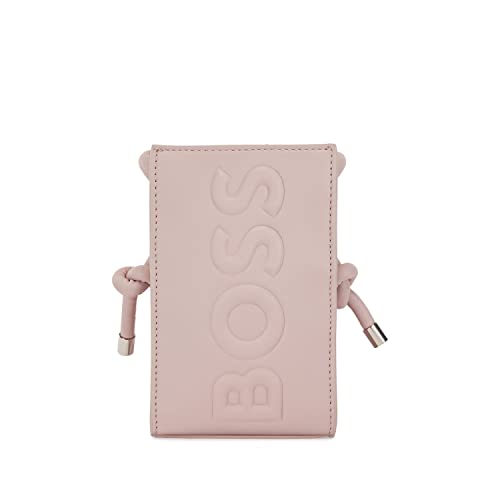 BOSS Damen Susan Phone Hold.-SL Smartphone-Halter aus Kunstleder mit erhabenem Logo Hellrosa Stck Größe One Size von BOSS