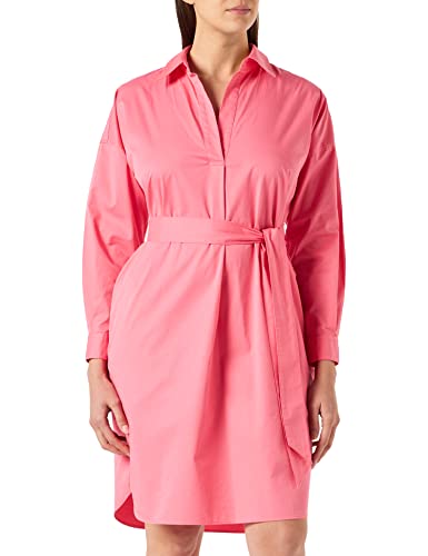 BOSS Damen C Detelizza Tunikakleid aus elastischer Baumwoll-Popeline mit Gürtel Pink 40 von BOSS