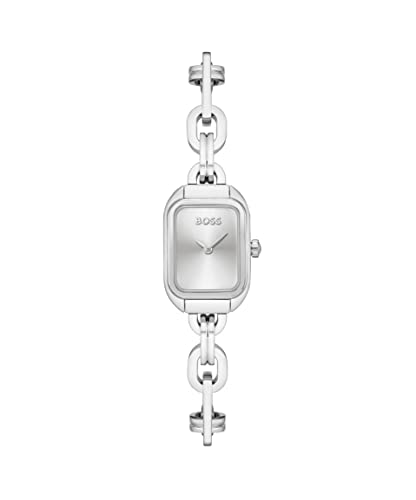 BOSS Analog Quarzuhr für Damen mit Silbernes Edelstahlarmband - 1502654 von BOSS