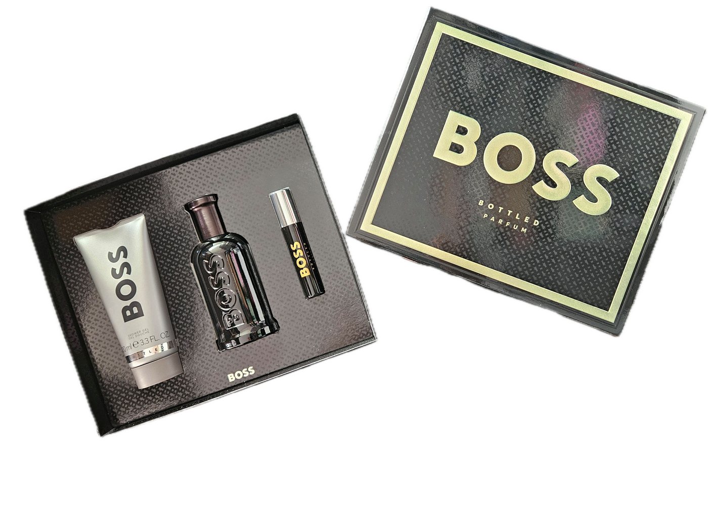 BOSS Eau de Parfum Boss Bottled Parfum Spray - 100 ml & Parfum 10 ml & Duschgel 100 ml BOSS Eau de Parfum Boss Bottled Parfum Spray - 100 ml & Parfum 10 ml & Duschgel 100 ml von BOSS