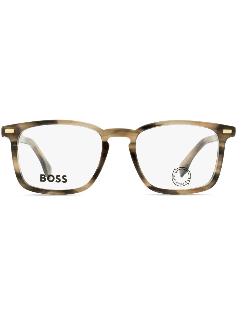 BOSS Eckige Brille mit Marmormuster - Grau von BOSS