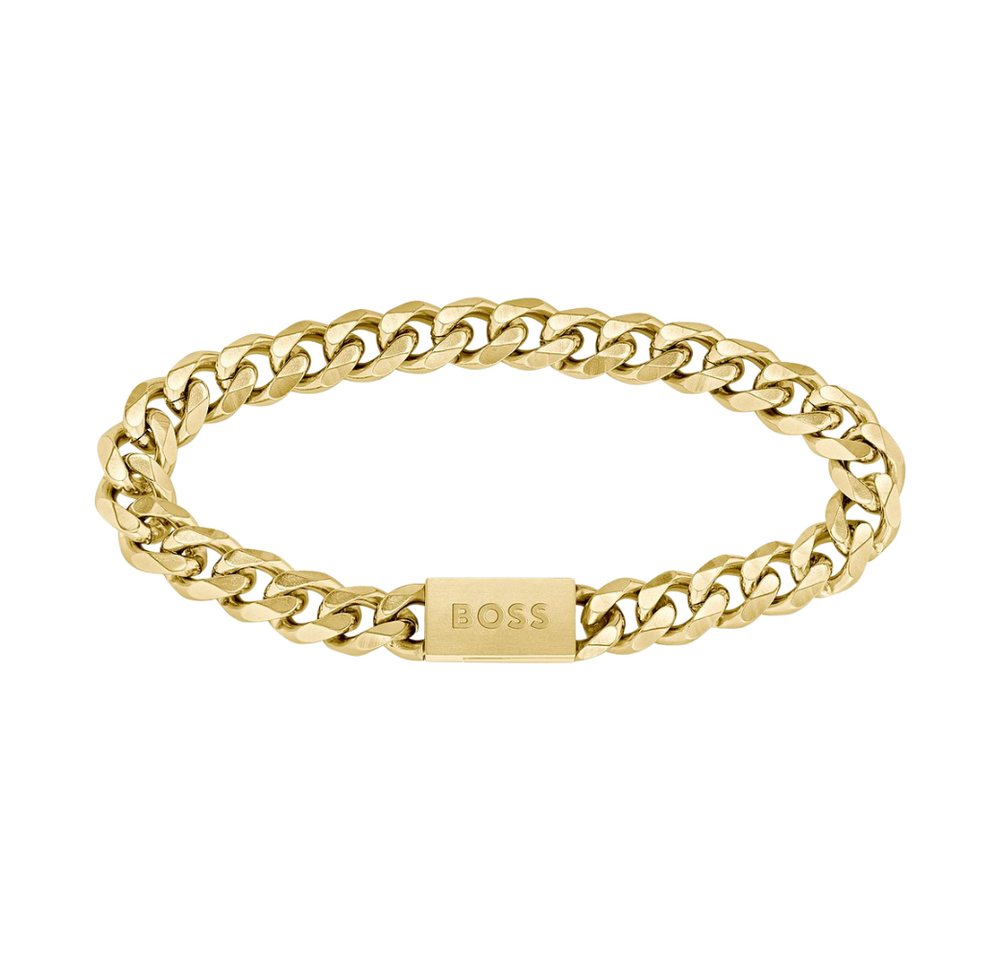 BOSS Edelstahlarmband 1580403M, Armband, Boss, Vergoldet, Herren, Magnetverschluss von BOSS