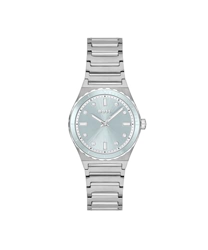 BOSS Uhr mit DREI-Zeiger-Quarzwerk für Damen Kollektion Candor Ladies Sport mit Silbernes Edelstahlarmband - 1502786 von BOSS