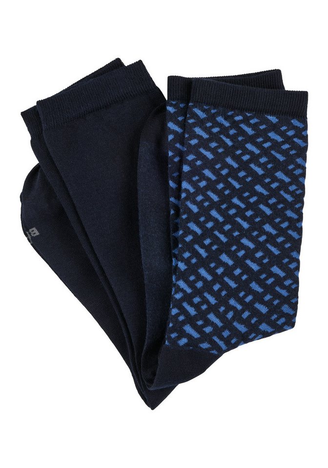 BOSS Freizeitsocken 2P RS Monogram CC (Packung, 2-Paar, 2er-Pack) aus weicher Baumwollmischung von BOSS
