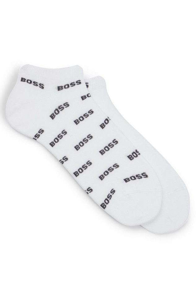 BOSS Freizeitsocken 2P AS Allover CC (Packung, 2er) mit Logostickereien von BOSS