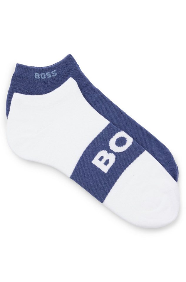 BOSS Freizeitsocken 2P AS Logo Col CC (Packung, 2-Paar, 2er) mit Logoschriftzug von BOSS