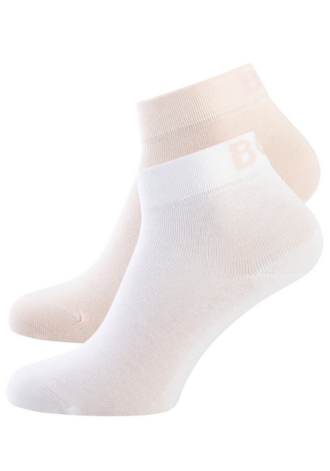 BOSS Freizeitsocken 2P SH Logo CC W (Packung, 2-Paar, 2er) mit eingestricktem BOSS Logoschriftzug von BOSS