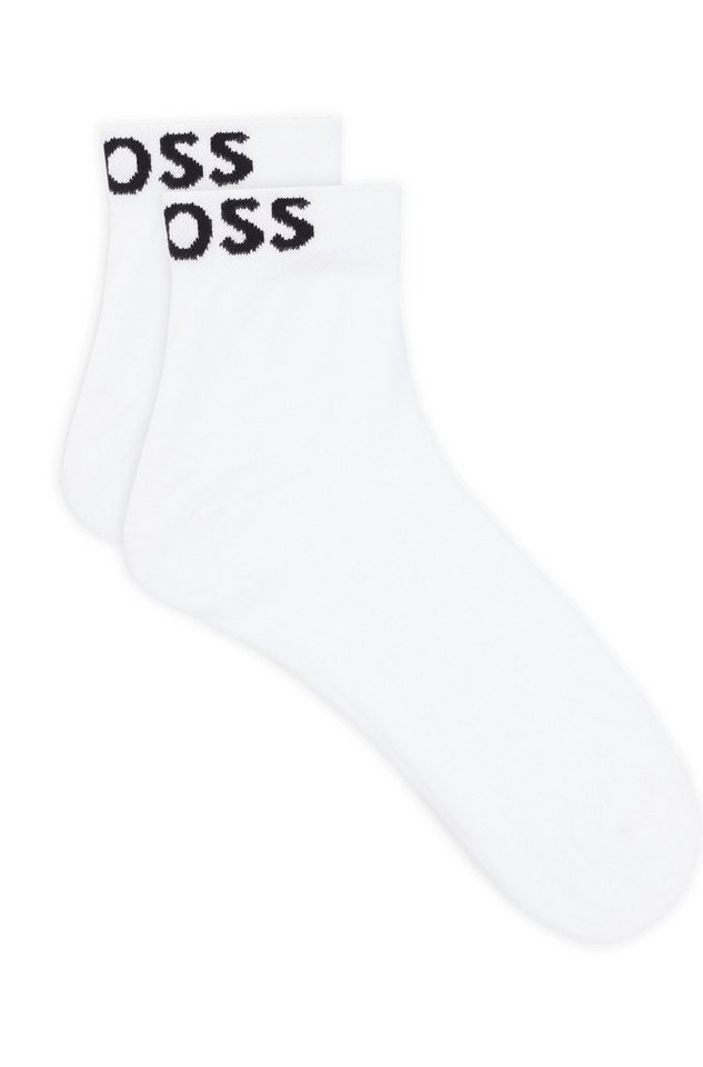 BOSS Freizeitsocken 2P SH Logo CC W (Packung, 2-Paar, 2er) mit eingestricktem BOSS Logoschriftzug von BOSS