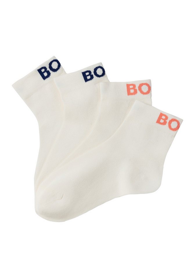 BOSS Freizeitsocken 2P SH Logo CC W (Packung, 2-Paar, 2er) mit eingestricktem BOSS Logoschriftzug von BOSS