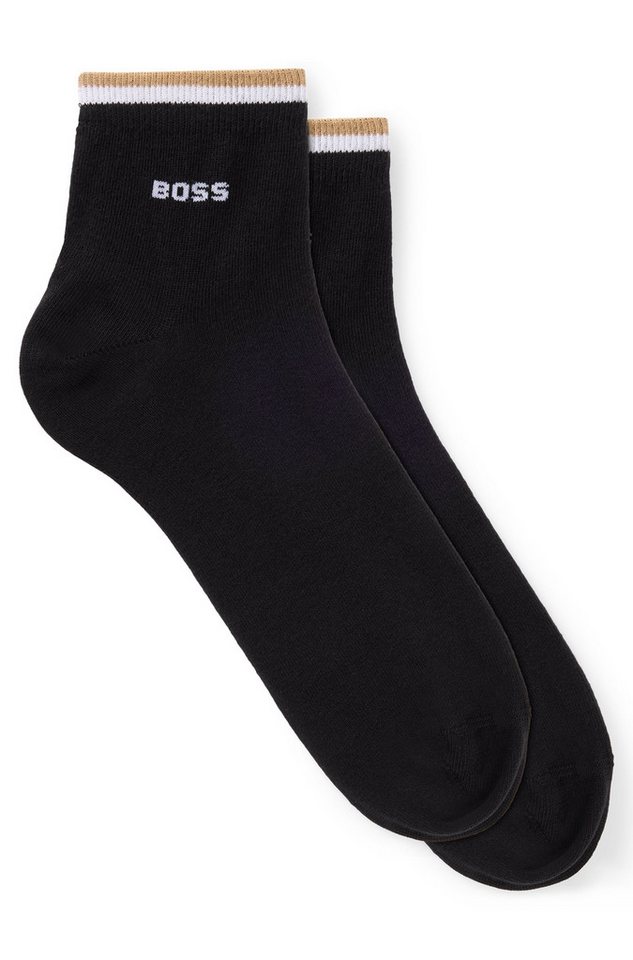 BOSS Freizeitsocken 2P SH Stripe CC (Packung, 2-Paar, 2er) mit BOSS Schriftzug von BOSS