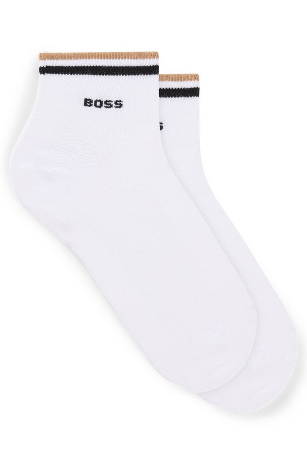 BOSS Freizeitsocken 2P SH Stripe CC (Packung, 2-Paar, 2er) mit BOSS Schriftzug von BOSS