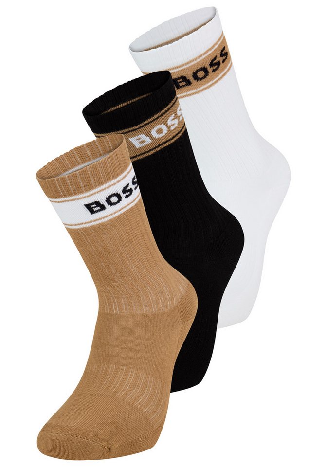 BOSS Freizeitsocken 3P QS Rib Stripe CC (3-Paar) Neuheit von BOSS