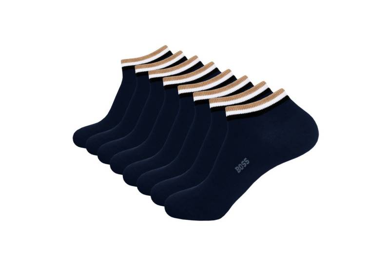 BOSS Freizeitsocken AS Uni Stripe CC (4-Paar) mit eingesticktem Markenschriftzug von BOSS