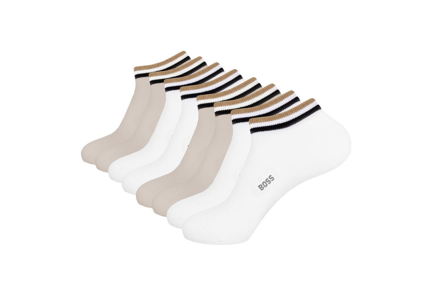 BOSS Freizeitsocken AS Uni Stripe CC (4-Paar) mit eingesticktem Markenschriftzug von BOSS
