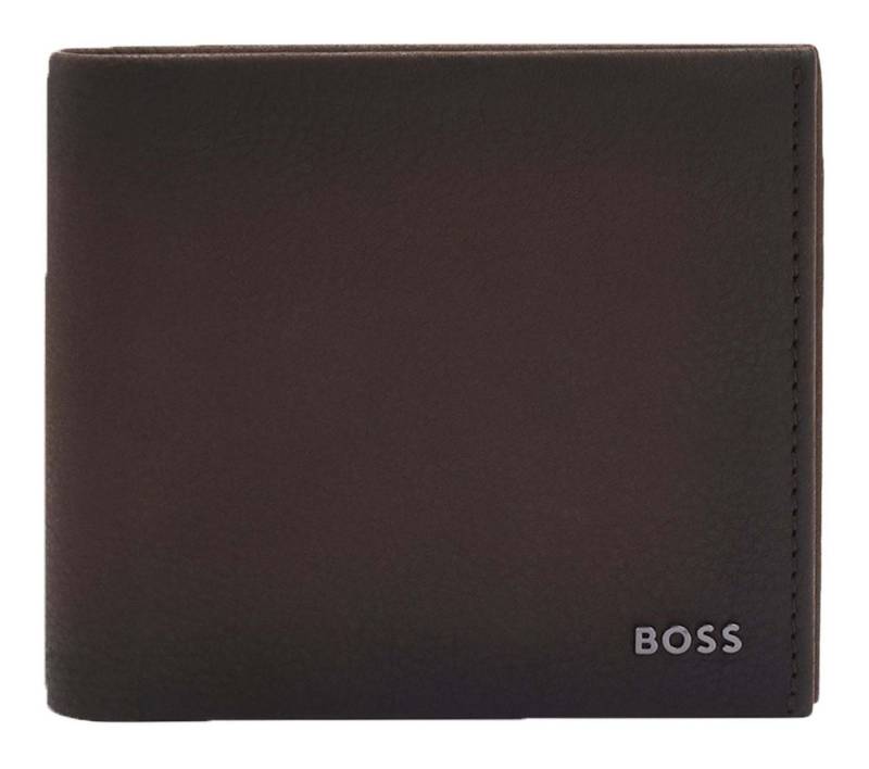 BOSS Geldbörse 4 CC Coin Wallet, aus echtem Rindsleder von BOSS