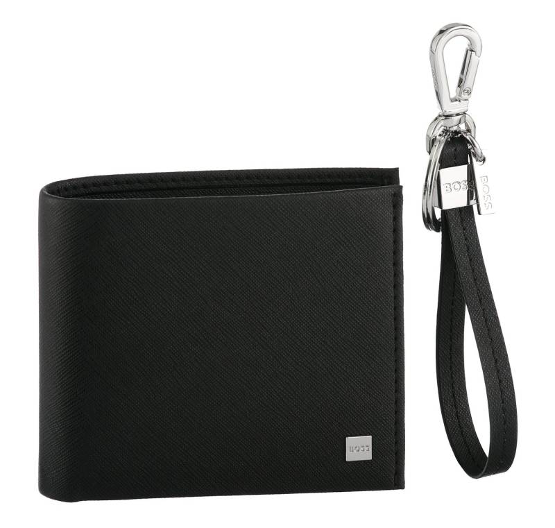 BOSS Geldbörse GB_Pin 4cc&Keyring (Set, 2-tlg), Geschenkset Geldbörse und Schlüsselanhänger von BOSS