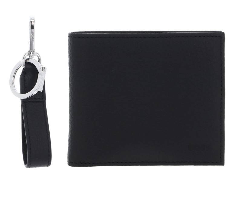 BOSS Geldbörse Gift Set 4 CC Wallet / Keyring (Set, 2-tlg), aus echtem Rindsleder von BOSS