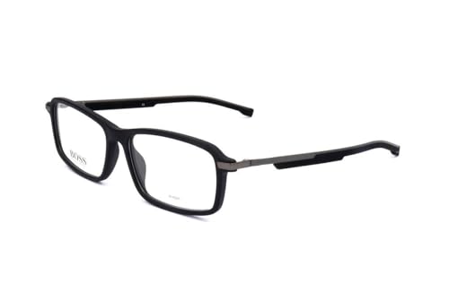 BOSS HUGO 1260 Brille, Matte Black, 56 für Herren, Mattes Schwarz von HUGO BOSS