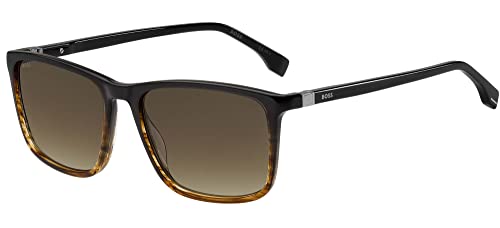 BOSS HUGO 1434/S Brille, Brown Horn, 56 für Herren, Braun/Horn von HUGO BOSS