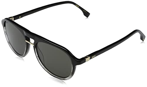 BOSS HUGO 1435/S Brille, Black Horn, 54 für Herren, Black Horn von HUGO BOSS