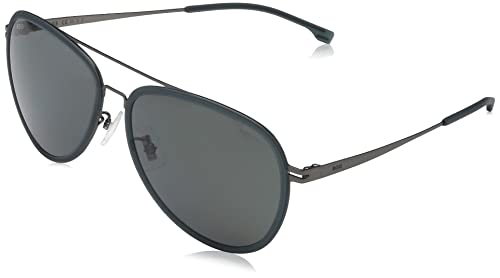 BOSS HUGO 1466/F/SK Brille, Matte Dark Ruthenium, 61 für Herren, Matte Dark Ruthenium von HUGO BOSS