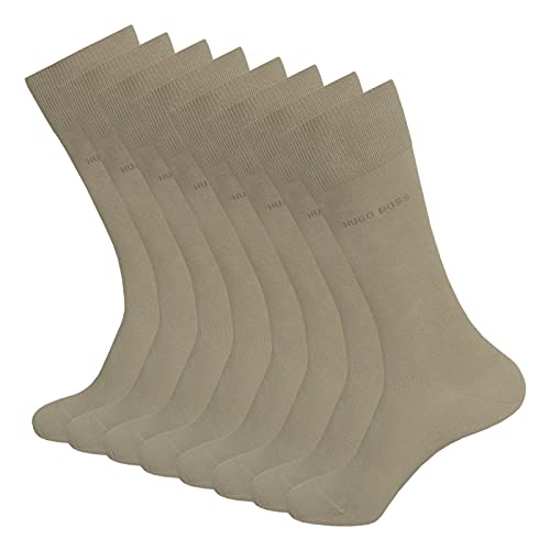 BOSS HUGO Herren Business Socken Strümpfe RS Uni CC 4 Paar, Farbe:Beige, Größe:39-42, Artikel:-261 medium beige von BOSS