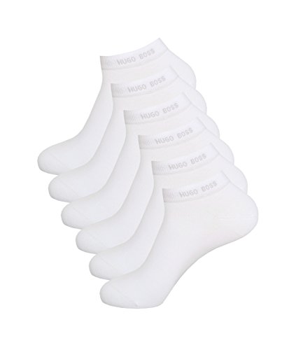 Hugo Boss Herren Sneaker Socken Füßlinge Business Socks 50388443 6 Paar, Farbe:Weiß, Größe:43-46, Artikel:-100 white von HUGO BOSS