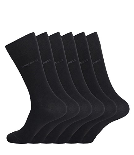 HUGO BOSS Herren Socken Strümpfe Business Allround RS SP 50388453 12 Paar, Farbe:Schwarz, Größe:43-46, Artikel:-001 black_A von HUGO BOSS