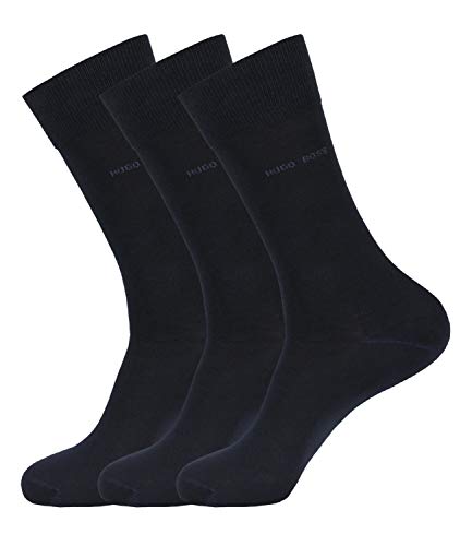 HUGO BOSS Herren Socken Strümpfe Business Marc RS Uni 50388436 3 Paar, Farbe:Blau, Größe:43-46, Artikel:-401 dark blue von HUGO BOSS