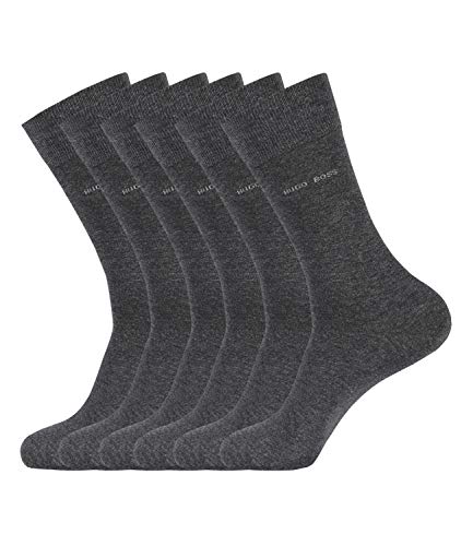 HUGO BOSS Herren Socken Strümpfe Business Marc RS Uni 50388436 6 Paar, Farbe:Grau, Größe:43-46, Artikel:-012 charcoal von HUGO BOSS